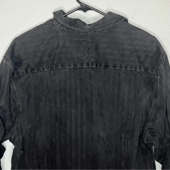 Wahoo Maker Yuma Arizona Denim Button Up Shirt Men Large Black Western Made USA - Picture 9 of 11